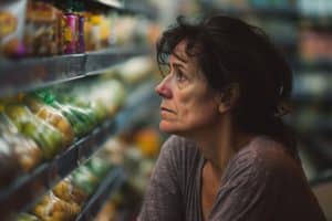 SNAP Benefits Cut Proposal: sad old woman