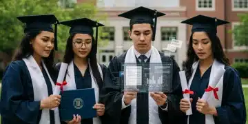 Recent US graduates facing complex student loan documents, symbolizing the 2026 repayment changes