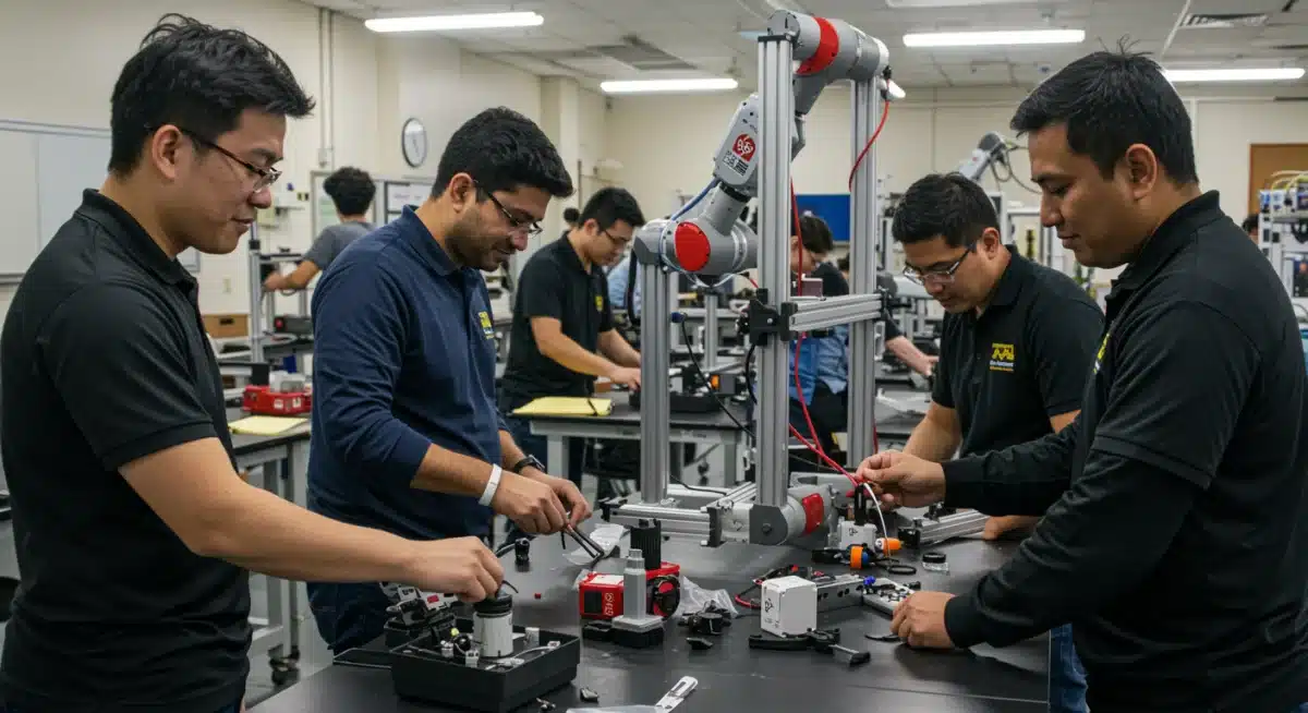 Vocational training for new skills in advanced manufacturing.