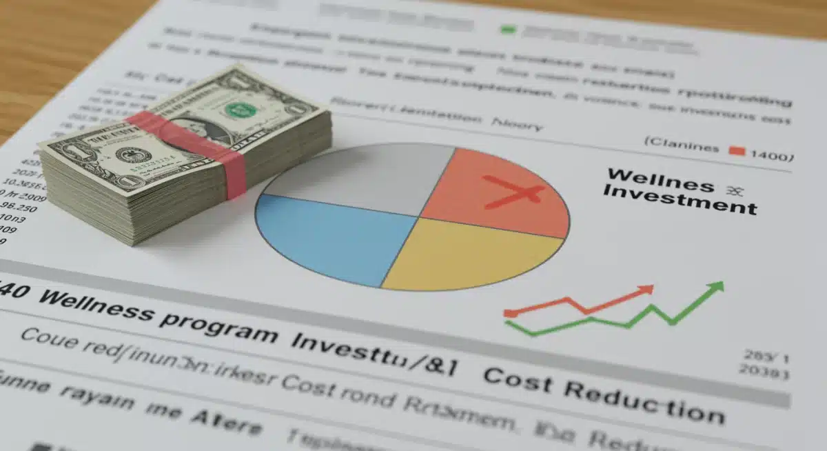 Financial chart showing a positive return on investment from wellness program expenditures.