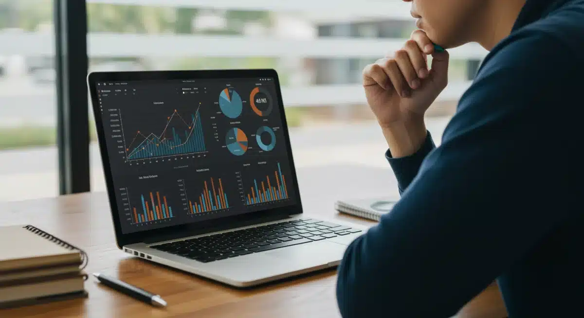 Person analyzing financial graphs on a laptop, strategizing 401(k) contributions for 2026.